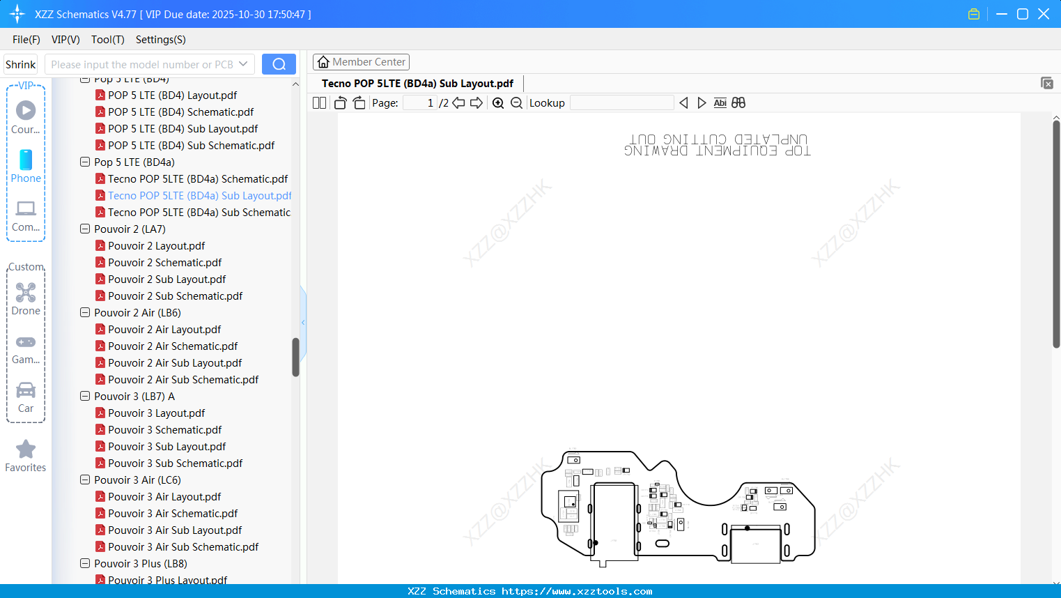 Tecno POP 5LTE (BD4a) Sub Layout